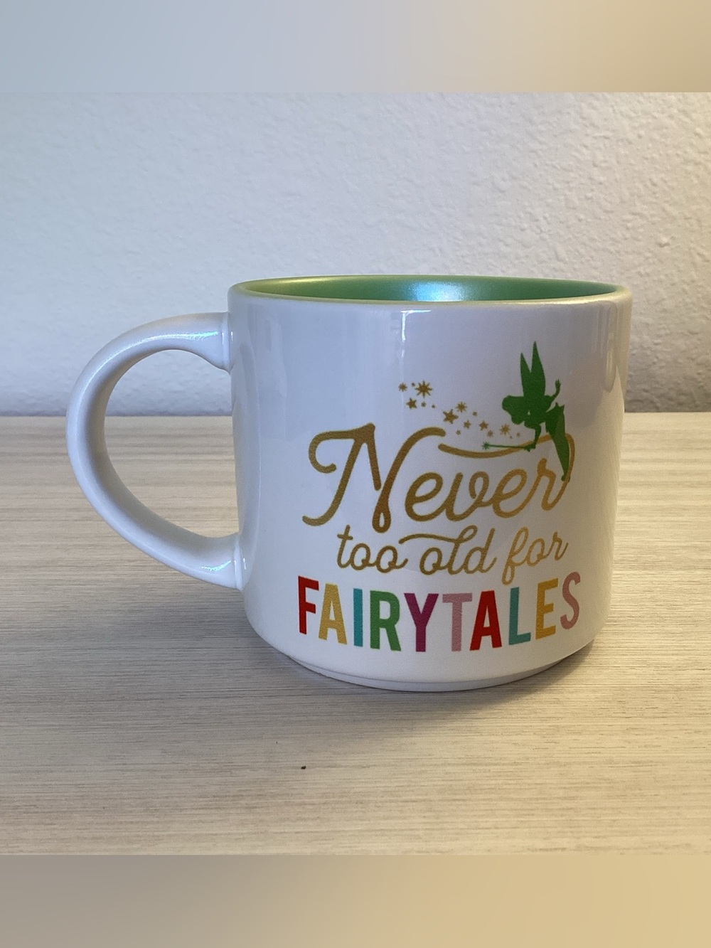 Disney Parks Tinker Bell Never Too Old For Fairytales Ceramic Mug - IEC